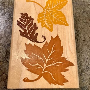 ヴィンテージ 秋の葉 ゴム印 中古品 Posh Impressions より