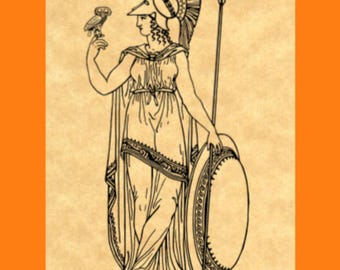 Minerva Roman Goddess Rubber Stamp