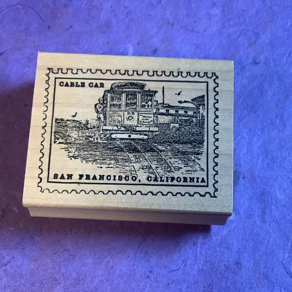 1997 San Francisco Cable Car California Rubber Stamp