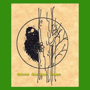 Australian Yowie Bigfoot Rubber Stamp