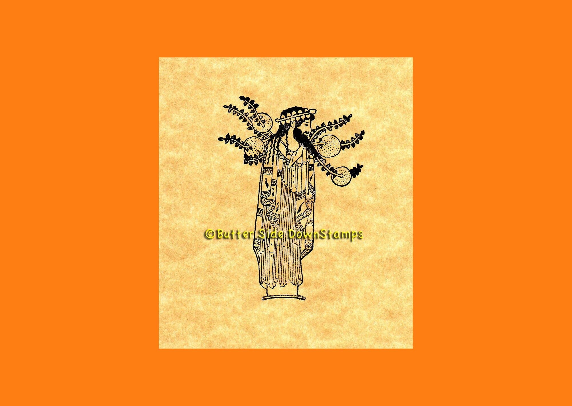 Dionysus Rubber Stamp Bacchus