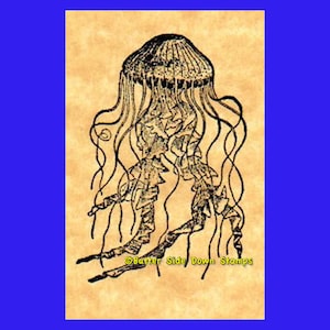 Sello de goma de medusa brújula