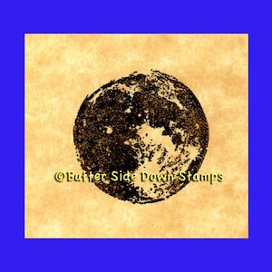 Mini Full Moon Rubber Stamp