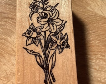 Vintage PSX Flowers F-315 Rubber Stamp