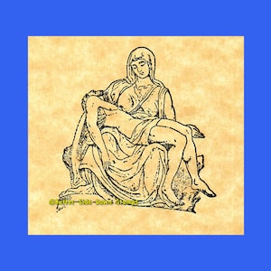 Rubberstempel De Pieta van Michelangelo