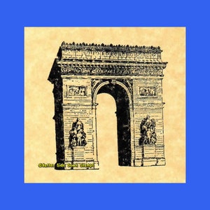 Tampon en caoutchouc Arc de triomphe de Paris