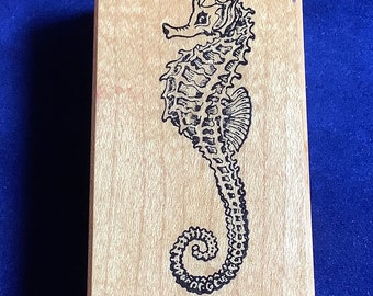 Vintage PSX Seahorse Rubber Stamp E-715