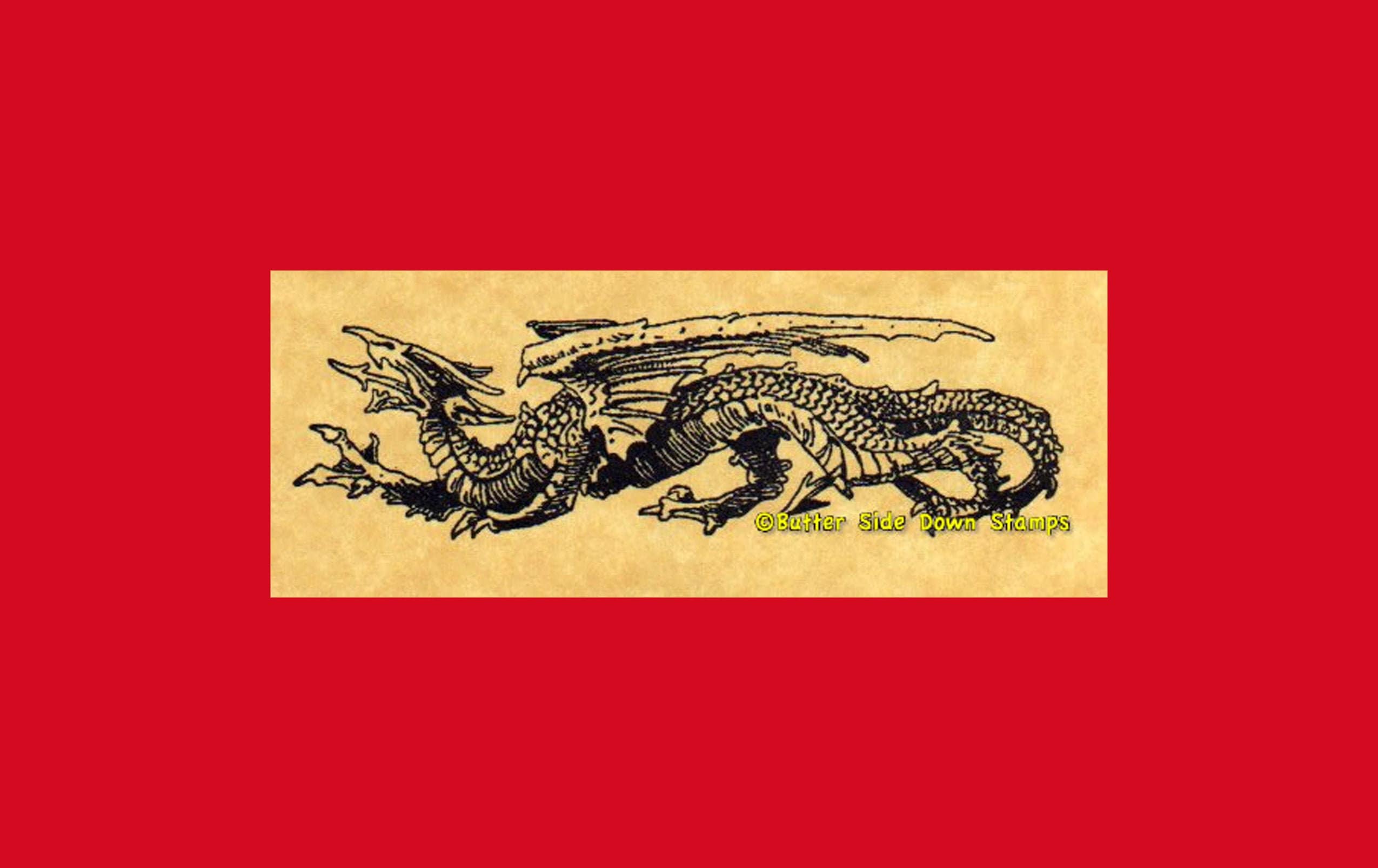 Dragon Rubber Stamp - Etsy