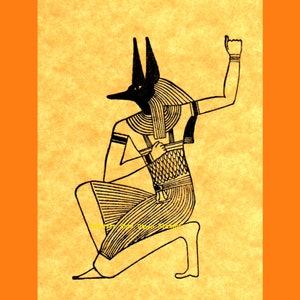 Ägyptischer Gott Anubis Tanz Stempel