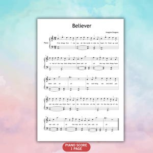 Believer Sheet Music - Etsy