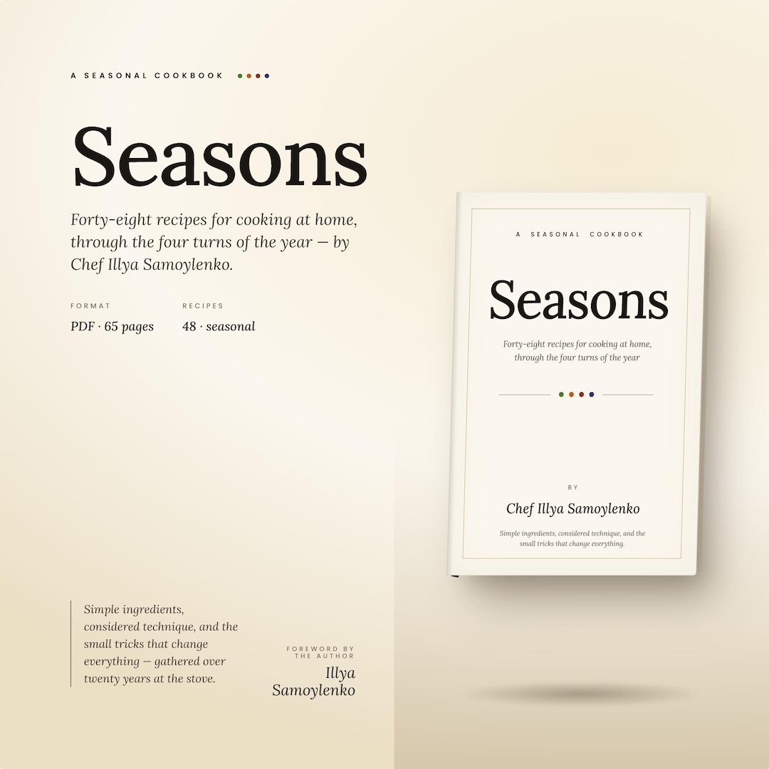 Seasonal Cookbook PDF | 48 Chef Recipes for Home Cooks | Printable ...