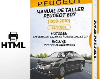 Peugeot 607 (1999-2010) Spanska FORMAT: HTML Verkstadshandbok, Service- och reparationshandbok, Direkt PDF