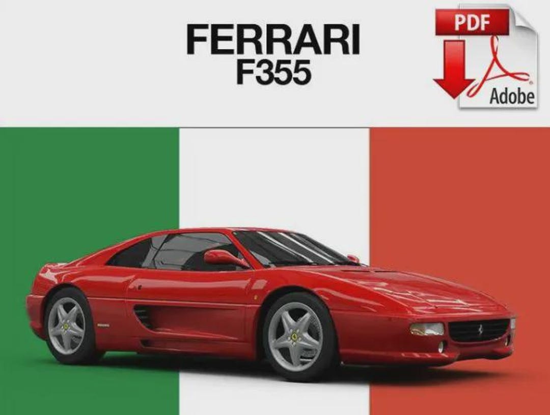 Ferrari F355 Workshop Manual, Service Repair Manual, Instant PDF - Etsy