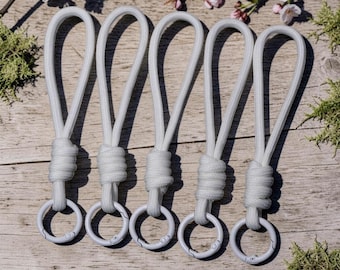 Geflochtenes Seil-Schlüsselanhänger-Set, bunte Handgelenkschlaufen, Schlüsselringhalter-Accessoire