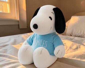 Riesenhund Plüschtier, weiches Stofftier, niedliches weißes Welpen Plüsch, gemütliches Kuscheltier, Raumdekor Geschenk