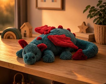 JC Dexter Dragon Plush 66cm Soft Collectible Fantasy Toy