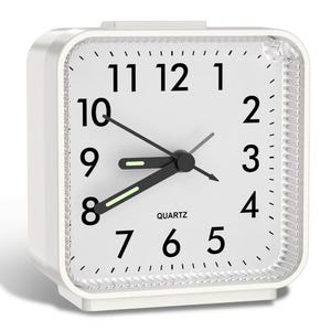 Classic Analog Alarm| Small Bedside Clock | Portable Desk Clock for Home, Office & Travel