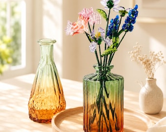 Birth Month Glass Flower Bouquet, Hand Blown Glass Flower, Birth Flower Gift, Birthday Gift for Her or Best Friend