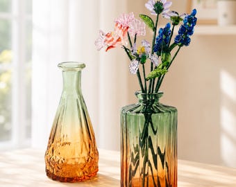 Birth Month Glass Flower Bouquet, Hand Blown Glass Flower, Birth Flower Gift, Birthday Gift for Her or Best Friend