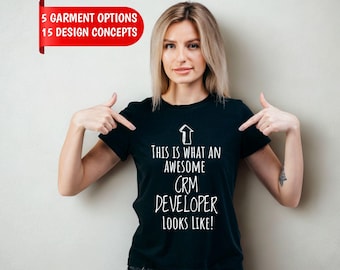 CRM Developer Shirt, "I Build Systems That Never Forget a Customer" Custom Name Tee