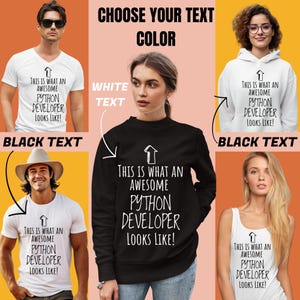 Python Developer Shirt, "I Speak Fluent Indentation" Custom Name Tee image 12