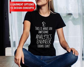 Analytics Engineer Shirt, "I Turn Raw Data Into Trusted Metrics" Custom Name Tee