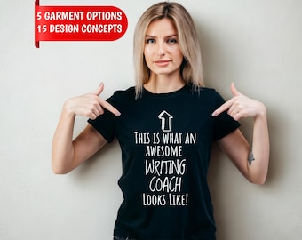 Writing Coach Shirt, "I Turn Rough Drafts Into Real Stories" Custom Name Tee