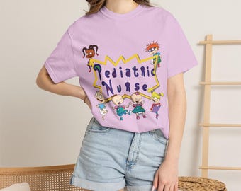 Rugrats Pediatric Nurse T-Shirt | Hospital Healthcare Nurse Tee