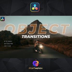 Object transitions for Davinci Resolve - Animated Split Objects