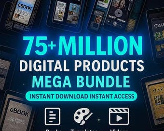 Mega pakiet ponad 75 mln produktów cyfrowych: PLR MRR, e-booki, szablony (do natychmiastowego pobrania)