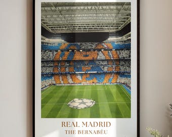 Real Madrid Poster: The Bernabeu Stadium Art