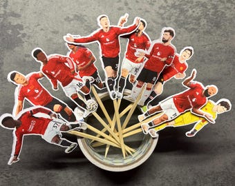 Manchester United Cake Toppers 10 Pack Selection