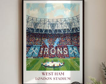 West Ham Poster London Stadium Wall Art Painting Print