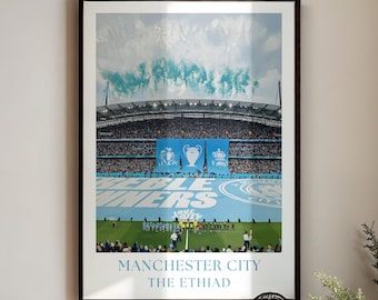 Manchester City Etihad Poster : Wall Art Painting