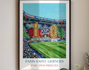 PSG Poster : Parc Des Princes Stadium Wall Art Painting