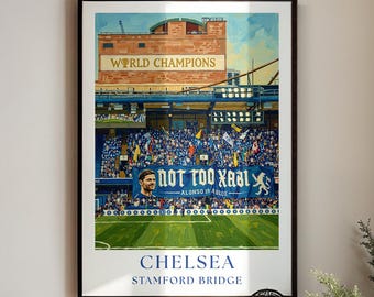 Chelsea Poster : Stamford Bridge Xabi Alonso Wall Art Painting