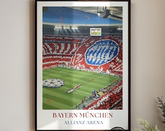 Bayern Munich FC Poster: Allianz Arena Stadium Art