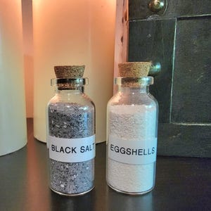 Ritual Supply Bundle (Eggshell Powder & Black Salt Set)