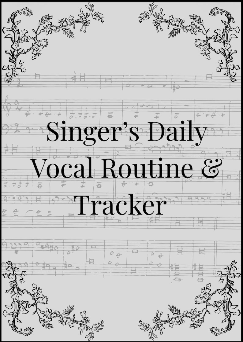 Vocal Warm up Tracker Printable | Singing Practice Log | Song Progress ...