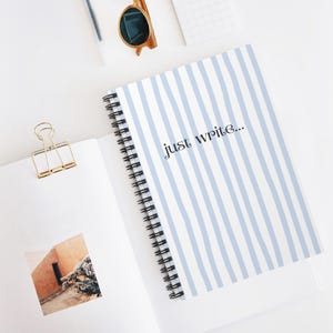 Just Write Blue Stripe Spiral Notebook | Ruled Journal