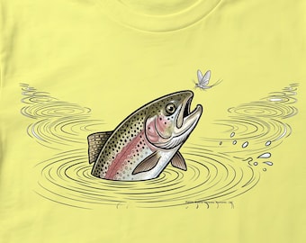 Rainbow Trout Fishing Shirt – Fly Fishing River Apparel for Trout Anglers | Stream Life Series