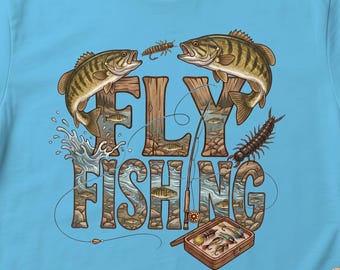 Fly Fishing Shirt | Illustrated Smallmouth Bass Tee | Gift for Fly Fisherman | Bass Fishing Shirt | River Fishing Graphic Tee