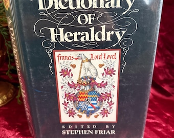 Dizionario di araldica, prima edizione, 1987, Stephen Friar, riferimento araldico vintage, stemmi, storia medievale
