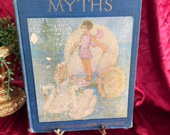 Antique Childs Book of Myths 1924 Margaret Evans Price Illustrated Mythology Book Rand McNally Vintage Greek Myths