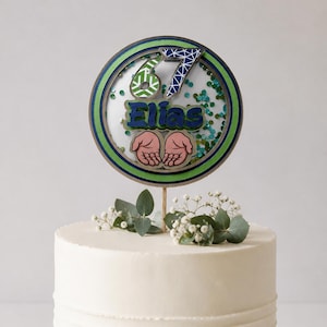 Adorno para pastel de 67 cumpleaños - Divertida decoración para pastel de seis y siete - Pastel de 67 cumpleaños - Tenía seis años, ahora tengo siete