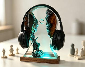 Lo.rd of R.ing Kopfhörerständer und Nachtlicht, Der Ring der d.ark lo.rd Epoxy Lampe, Anime Lampe LOT.R Art Lotr Gaming Set up Decor.