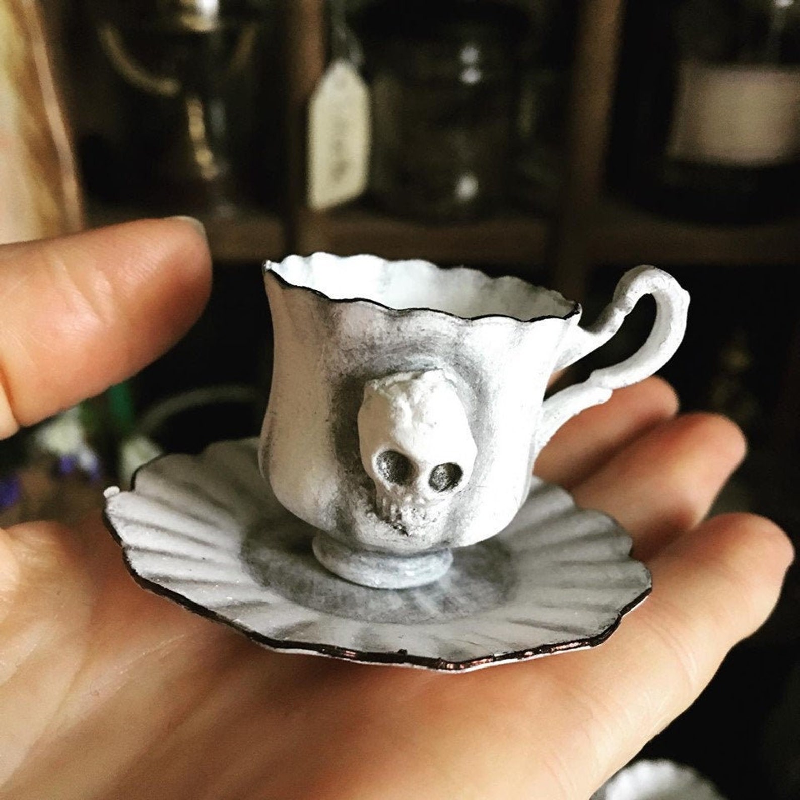 Skull Tea Set. Dolls' Tea Set for Gothic Gloomy Halloween Etsy