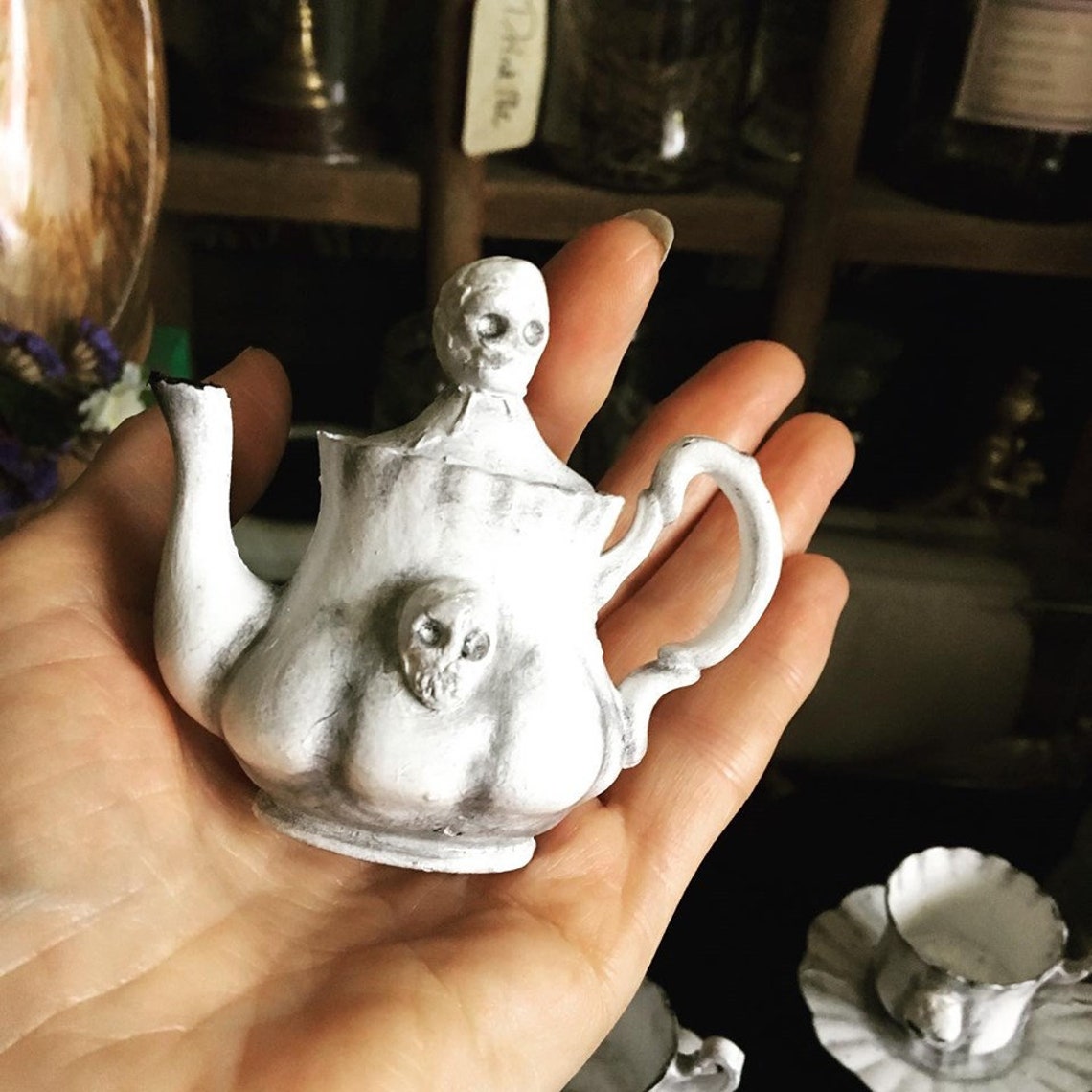 Skull Tea Set. Dolls' Tea Set for Gothic Gloomy Halloween Etsy
