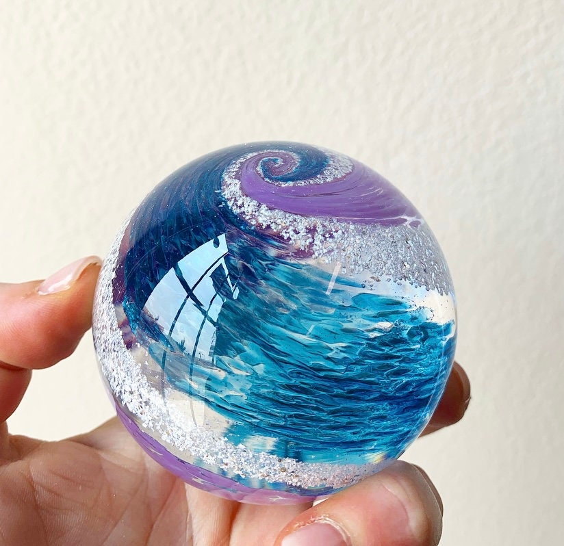 Ashes in glass pet memorial keepsake, cremation glass, celebration ash memorial glass