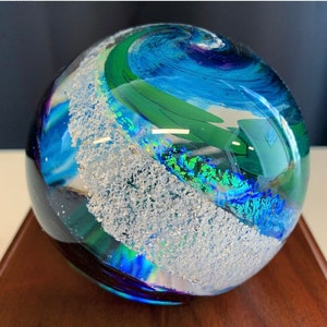 Ashes in glass pet memorial keepsake, cremation glass, celebration ash memorial glass